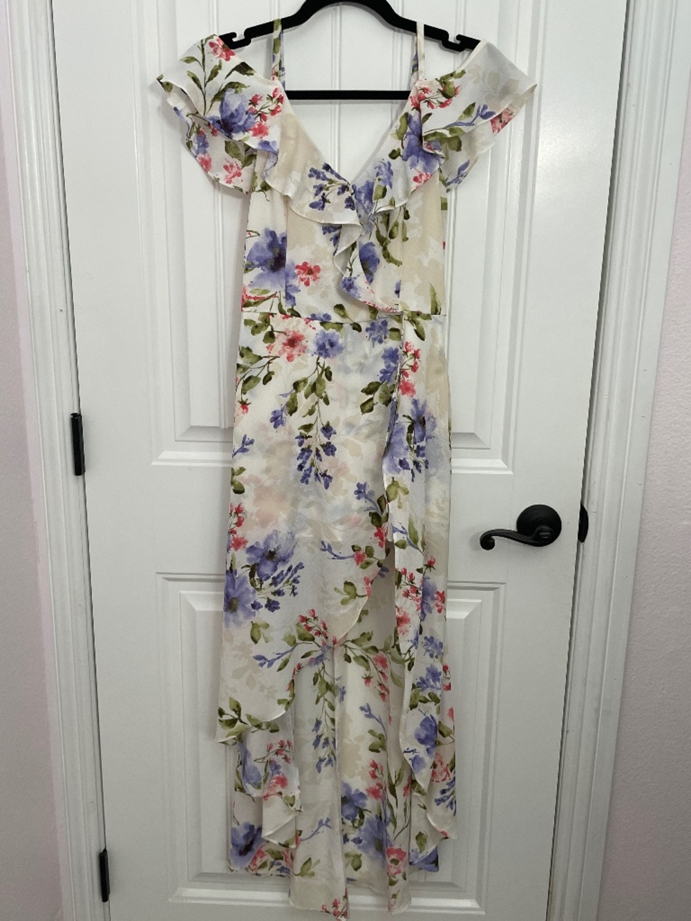 IZ Byer Floral High-Low Romper Dress Overlay Junior Size 5